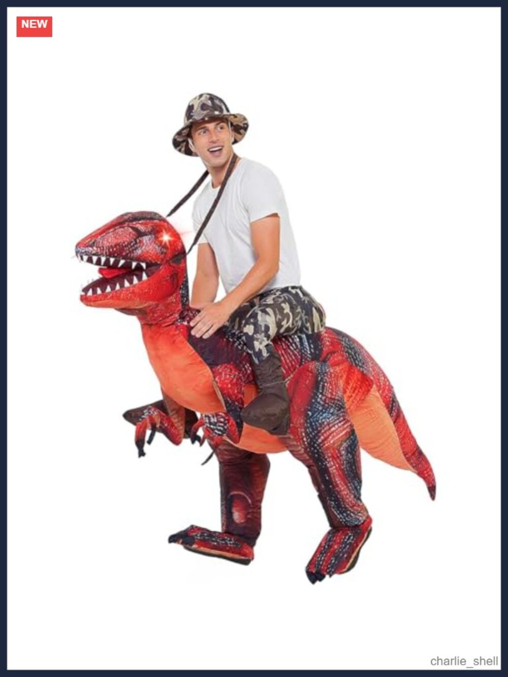 Inflatable Dinosaur Costume for Adults Funny Blow Up Costume Halloween Party
